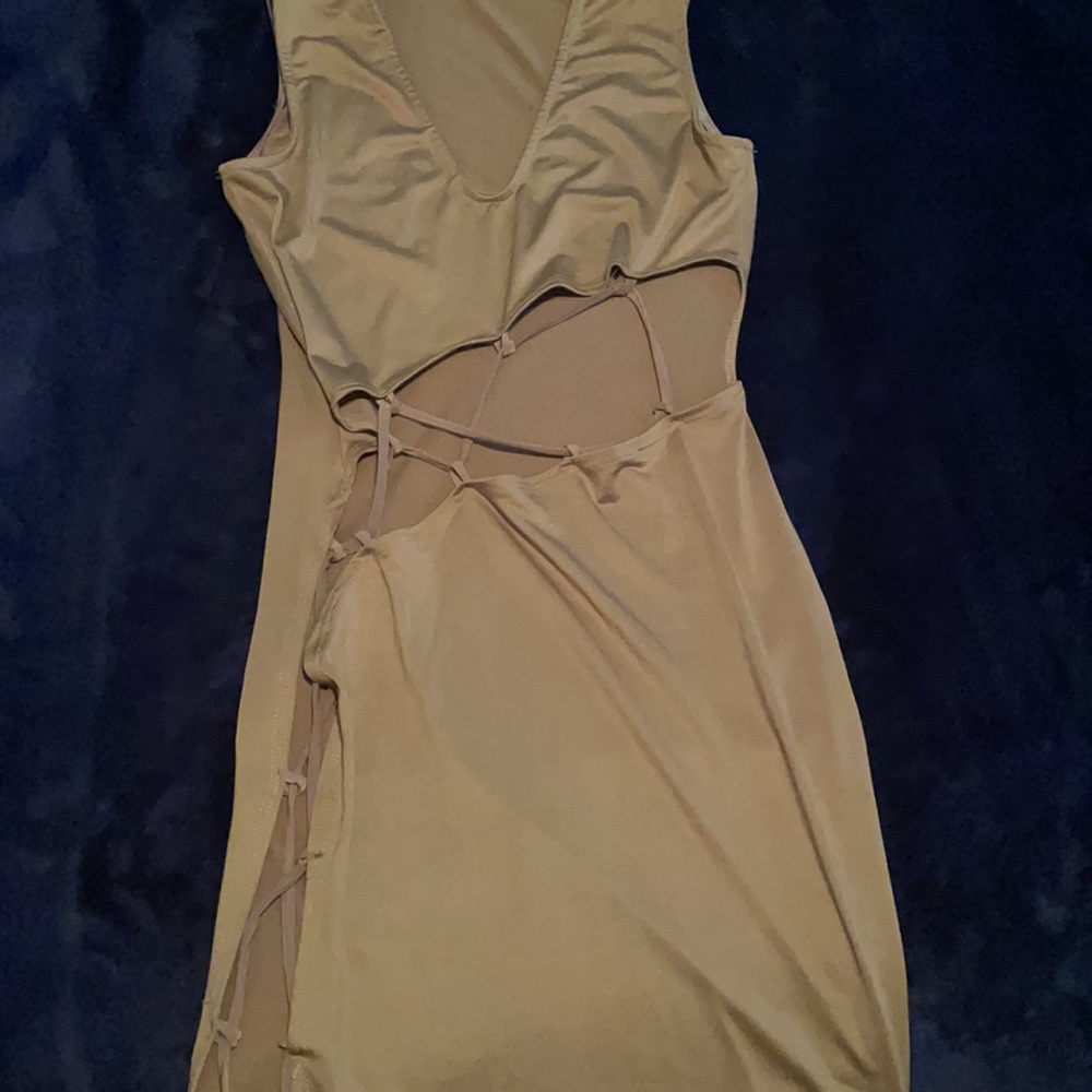 Nude spandex dress